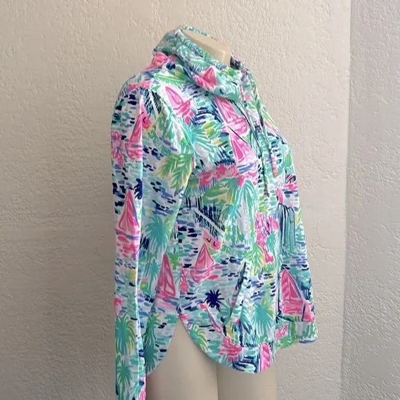 Lilly Pulitzer Fletcher pocketed cotton blend Pullover M - Picture 6 of 11